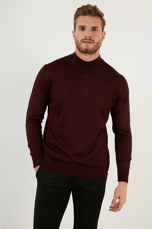 Wool Slim Fit Half Turtleneck Sweater 518BALIKCI