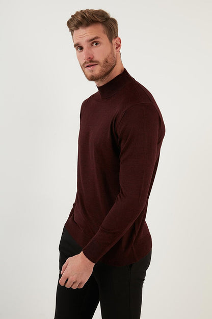 Wool Slim Fit Half Turtleneck Sweater 518BALIKCI