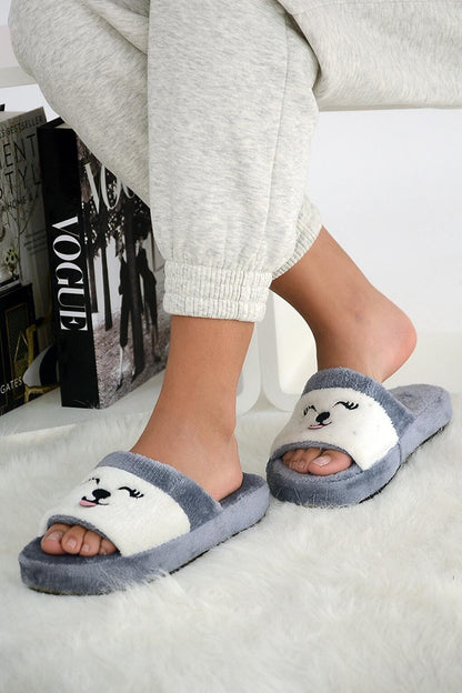 Cute Cat Comfortable Sole Women's House Slippers 999-15-22