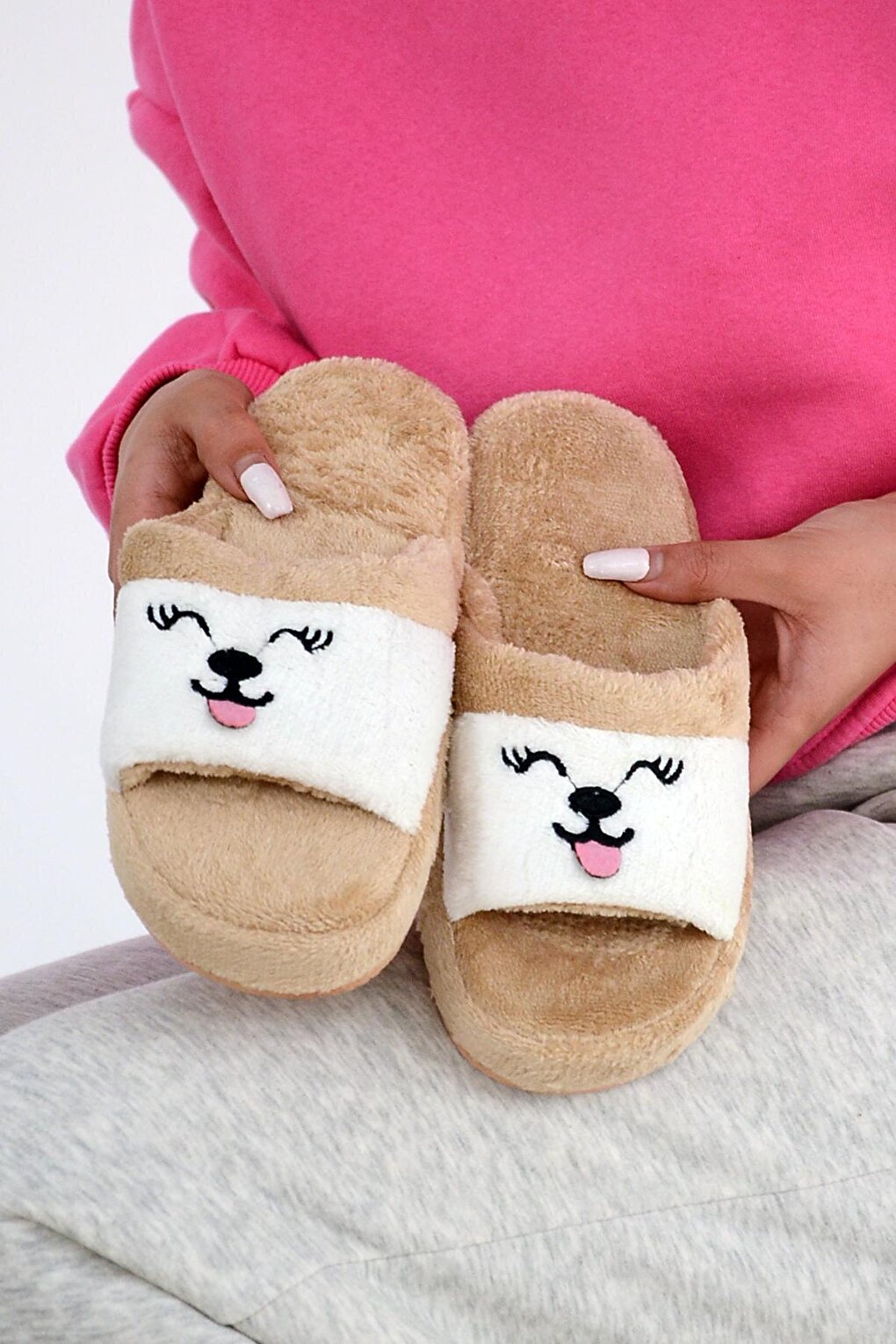 Cute Cat Comfortable Sole Women Home Slippers 999-15-22