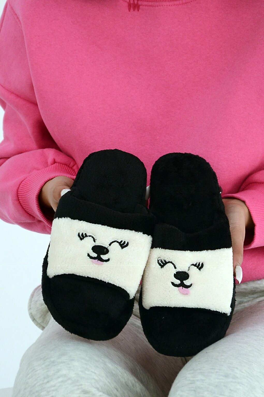 Cute Cat Comfortable Sole Women's House Slippers 999-15-22