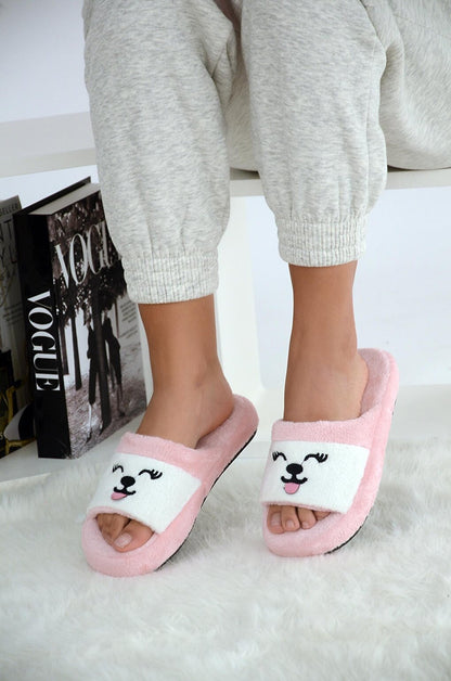 Cute Cat Comfortable Sole Women's House Slippers 999-15-22