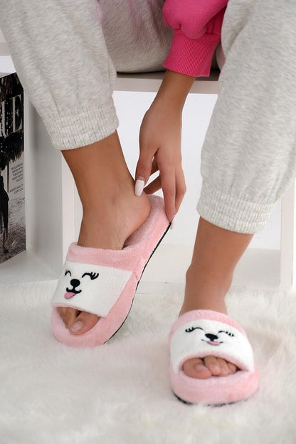 Cute Cat Comfortable Sole Women's House Slippers 999-15-22