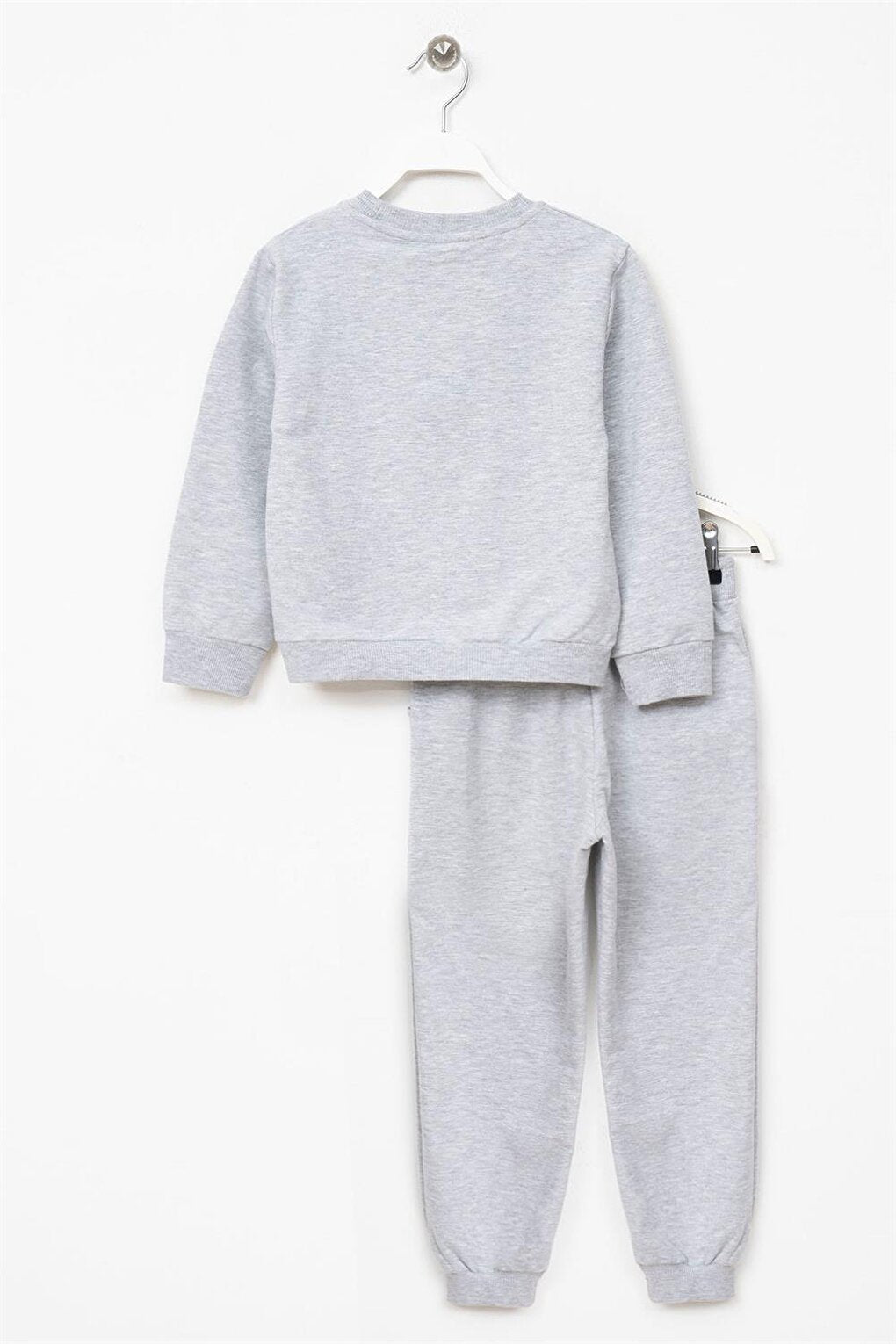 Boy's Gray Colored Freedom Printed Tracksuit