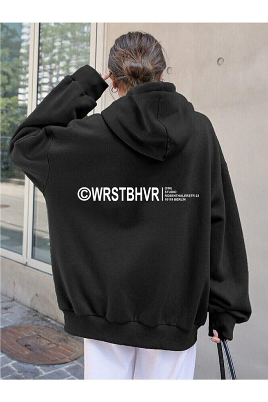 Wrstbhvr Design Printed Sweatshirt BLACK