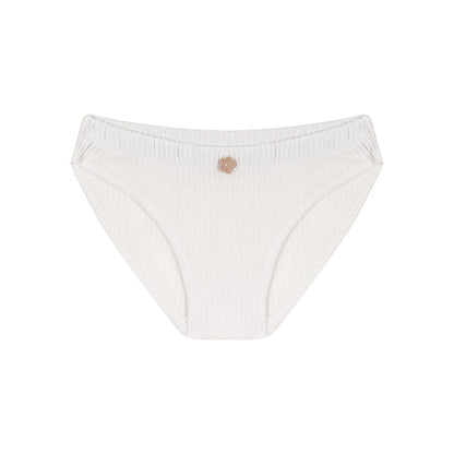 White Jacquard Ribbed Panties Two Pack