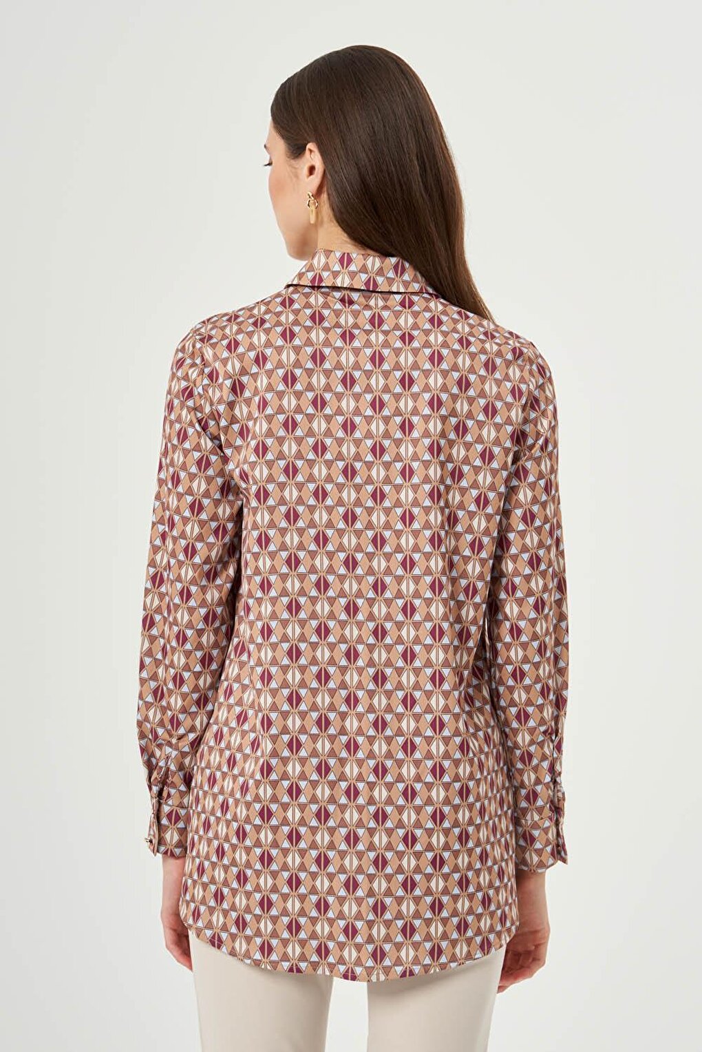 Geometric Patterned Shirt Tunic