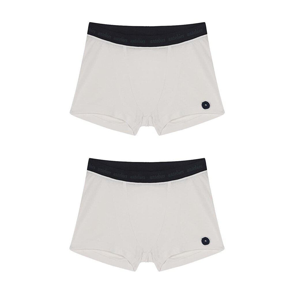 White Basic Boxer Double Pack