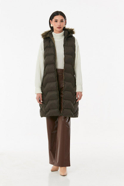 Hooded Vest with Zipper Pockets