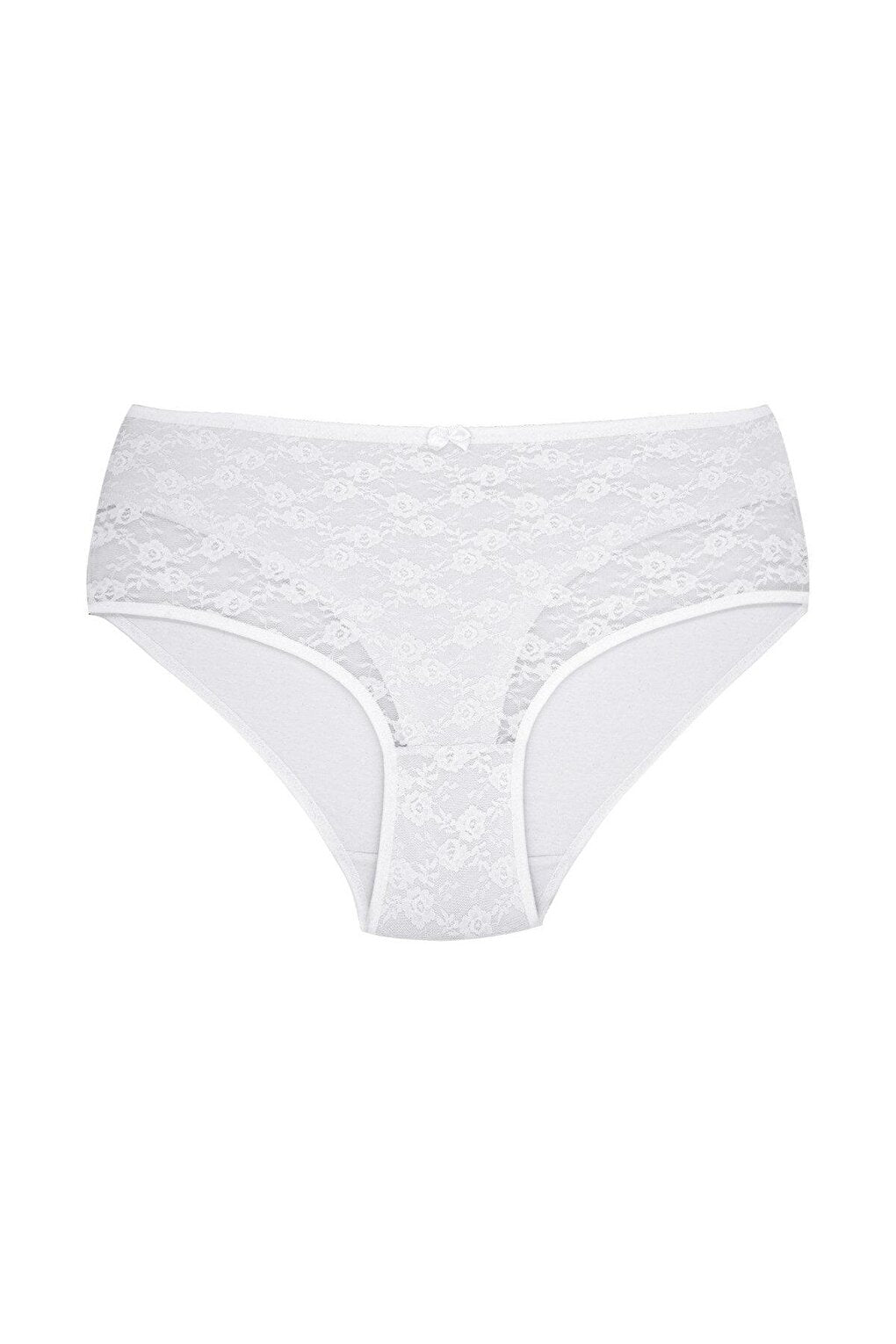 Cotton Front Lined Lez Lace High Waist Women's Panties 10pcs