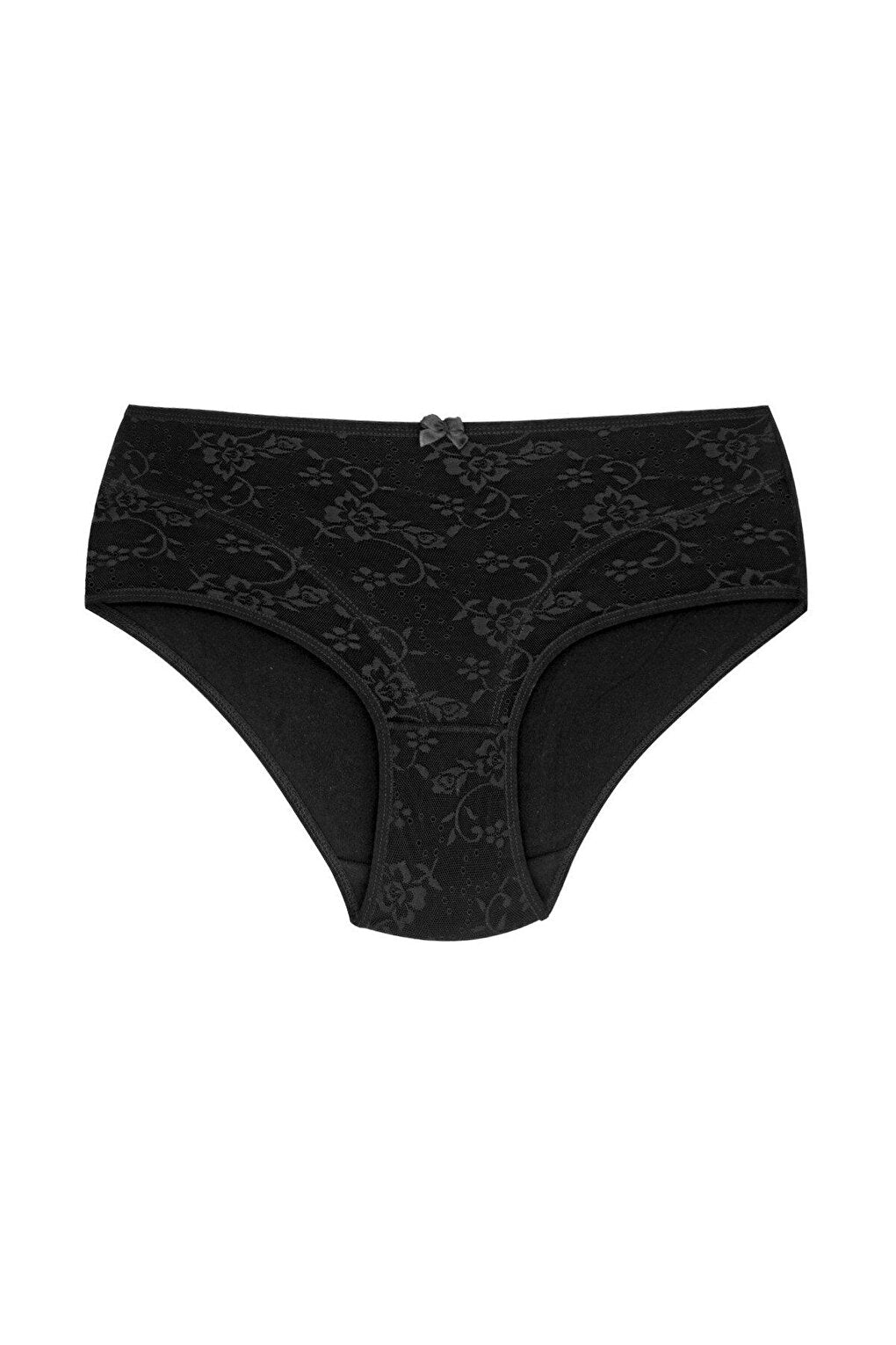 Cotton Front Lined Lez Lace High Waist Women's Panties 10pcs