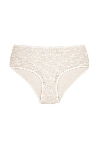 Cotton Front Lined Lez Lace High Waist Women's Panties 5-pack