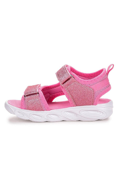 102 Glittering Light Girls Velcro Sandal Shoes