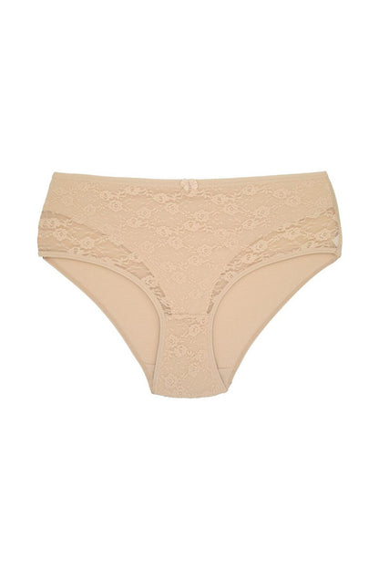 Cotton Front Lined Lez Lace High Waist Women's Panties 5-pack