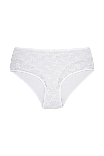 Cotton Front Lined Lez Lace High Waist Women's Panties 3-Piece