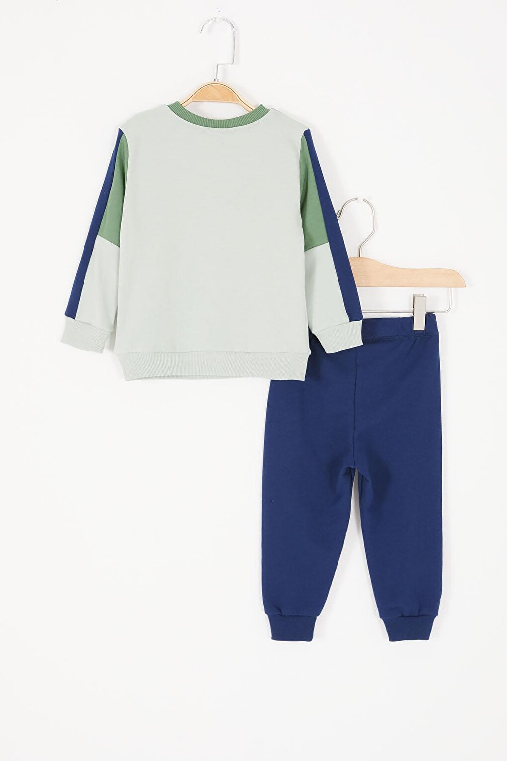 Dark Green California Printed Baby Boy Tracksuit Set 16833