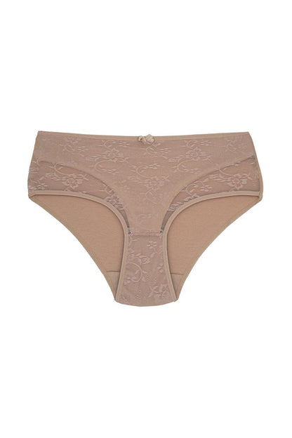 Cotton Front Lined Lez Lace High Waist Women's Panties 3-Piece