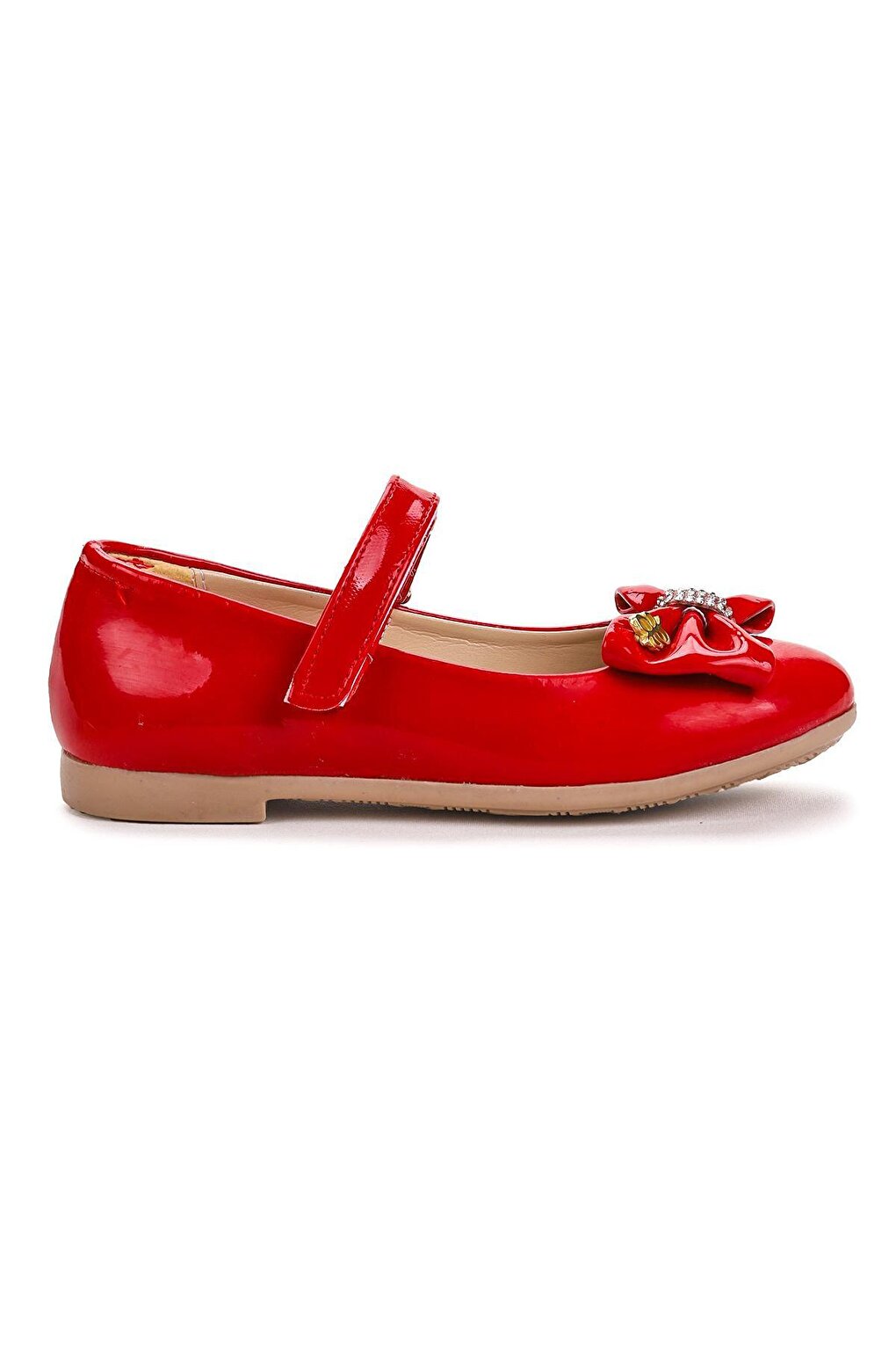 Velcro Bow Girls' Ballerina Shoes Ege 201 Patent Leather