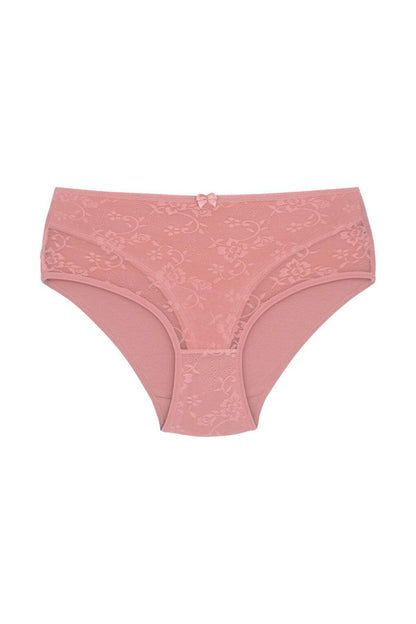 Cotton Front Lined Lez Lace High Waist Women's Panties 3-Piece