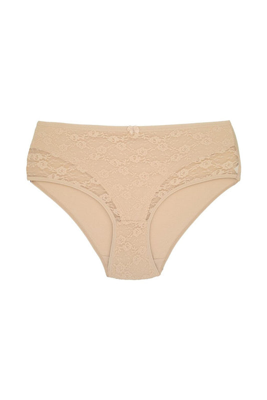 Cotton Front Lined Lez Lace High Waist Women's Panties