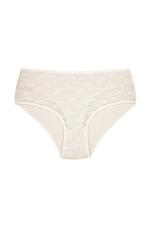 Cotton Front Lined Lez Lace High Waist Women's Panties