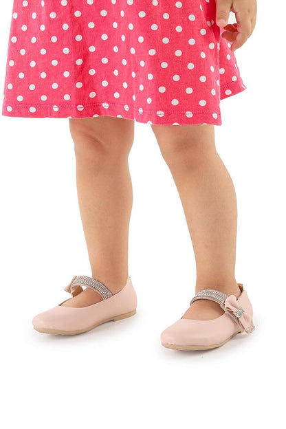 Velcro Girls Stone Ballerina Shoes 252 Volume