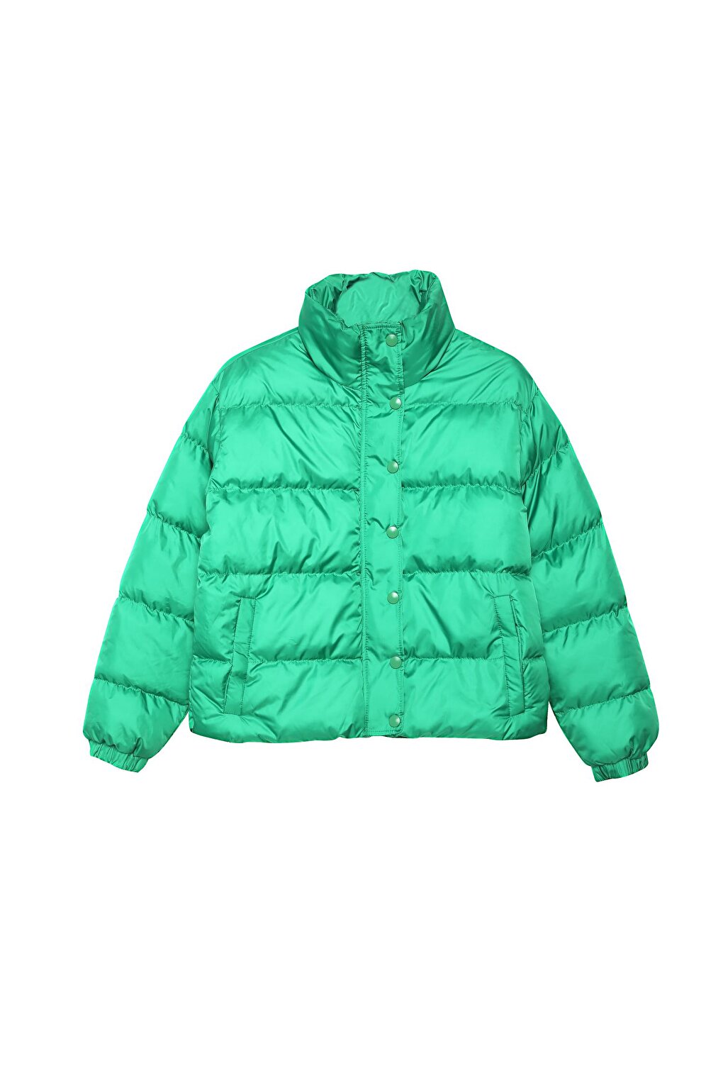 Short Puffer Jacket Green