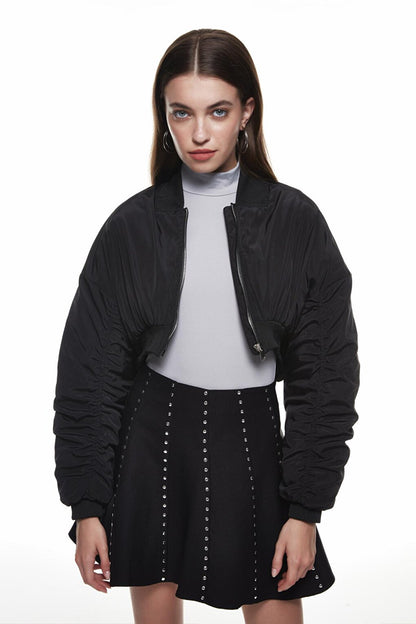 Puffer Crop Jacket Black