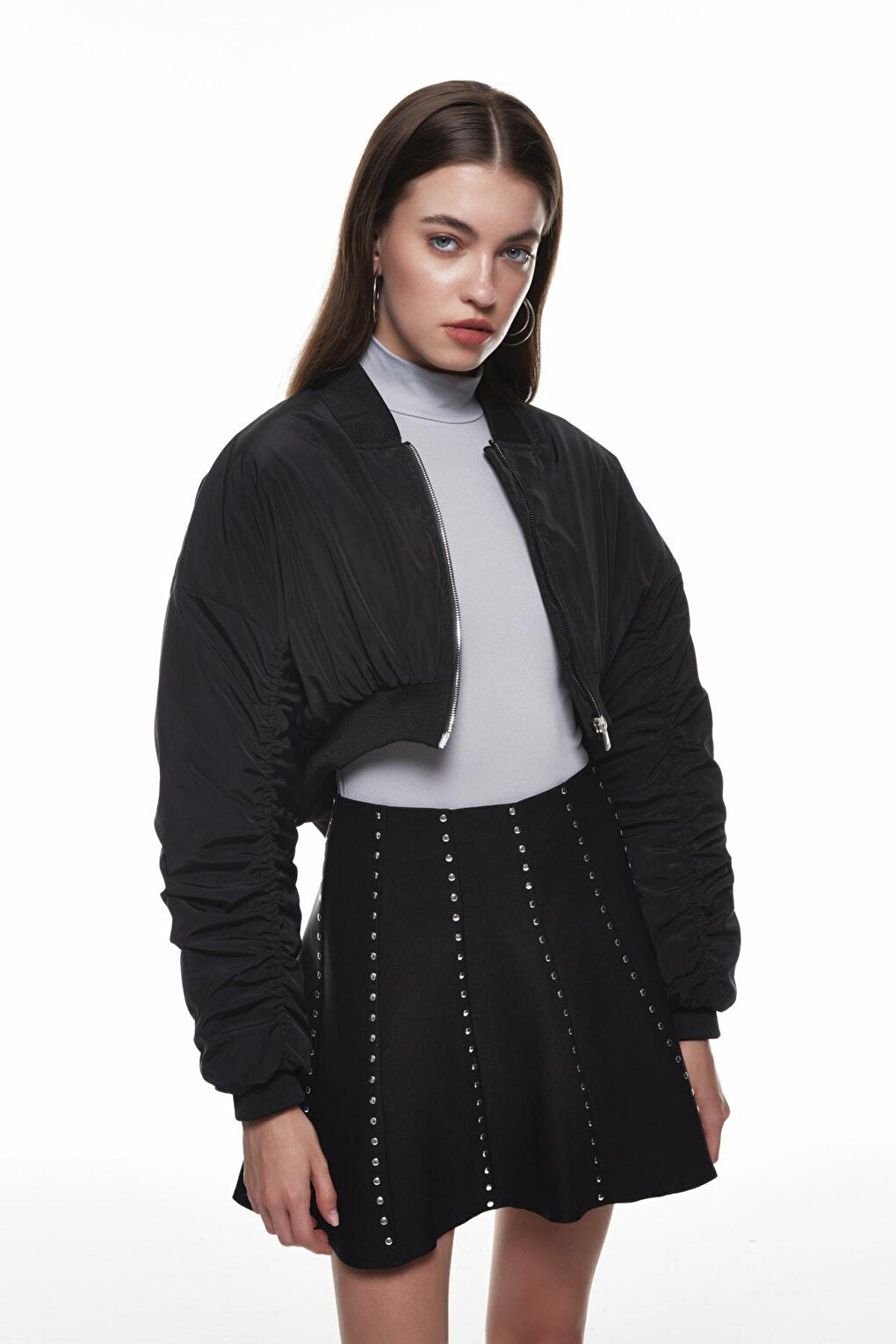 Puffer Crop Jacket Black