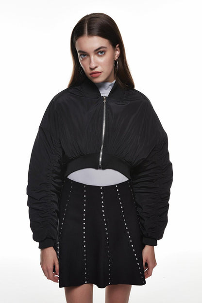 Puffer Crop Jacket Black