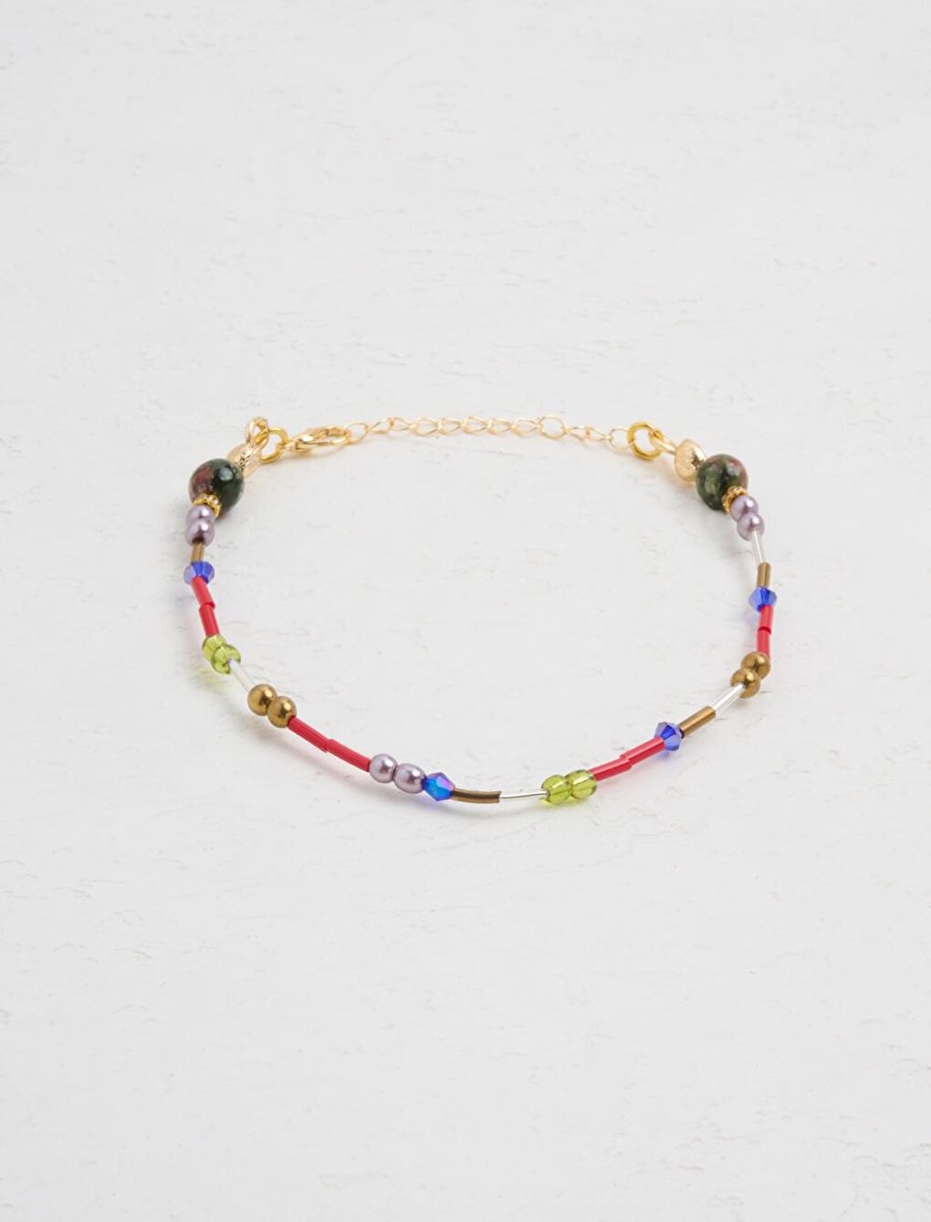 Mixed Adjustable Beads Stylish Anklet