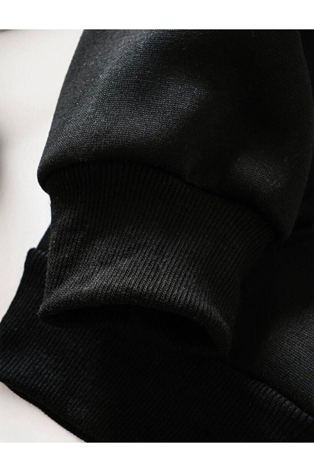 Plain Black Hooded Sweatshirt