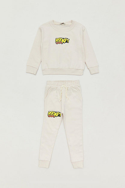 Rocket Travel Written Boy's Tracksuit Set