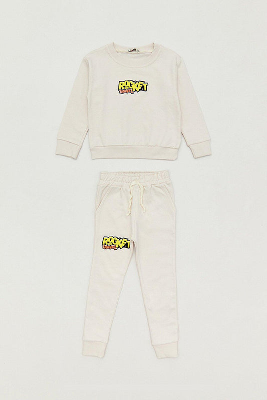 Rocket Travel Written Boy's Tracksuit Set