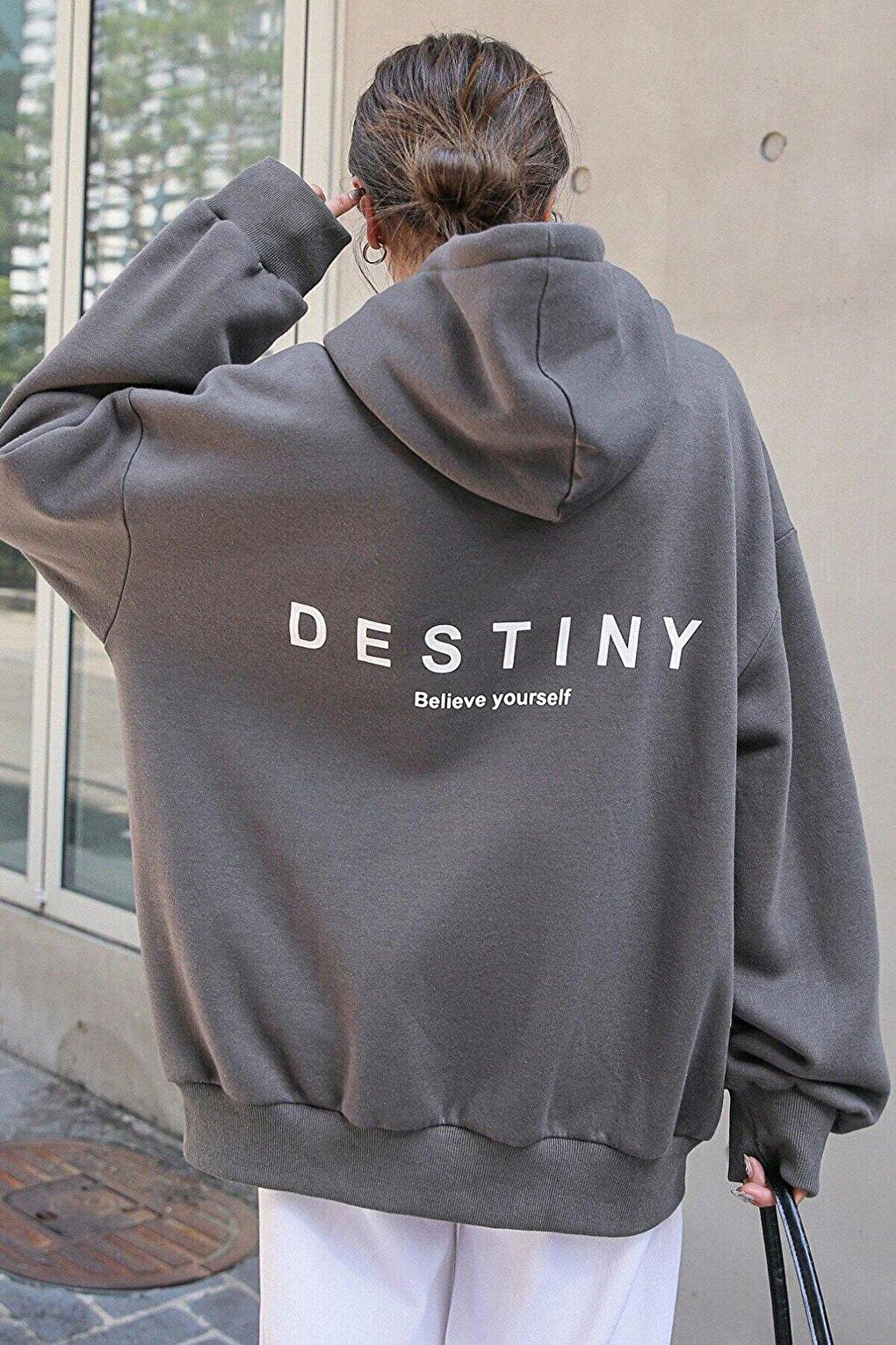 Destıny GRAY DESIGN Printed Sweatshirt GRAY