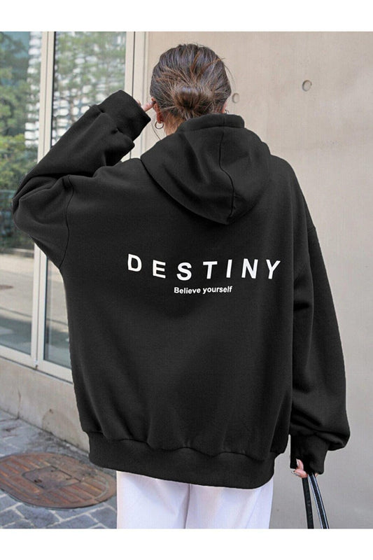 DESTINY DESIGN Printed Sweatshirt BLACK