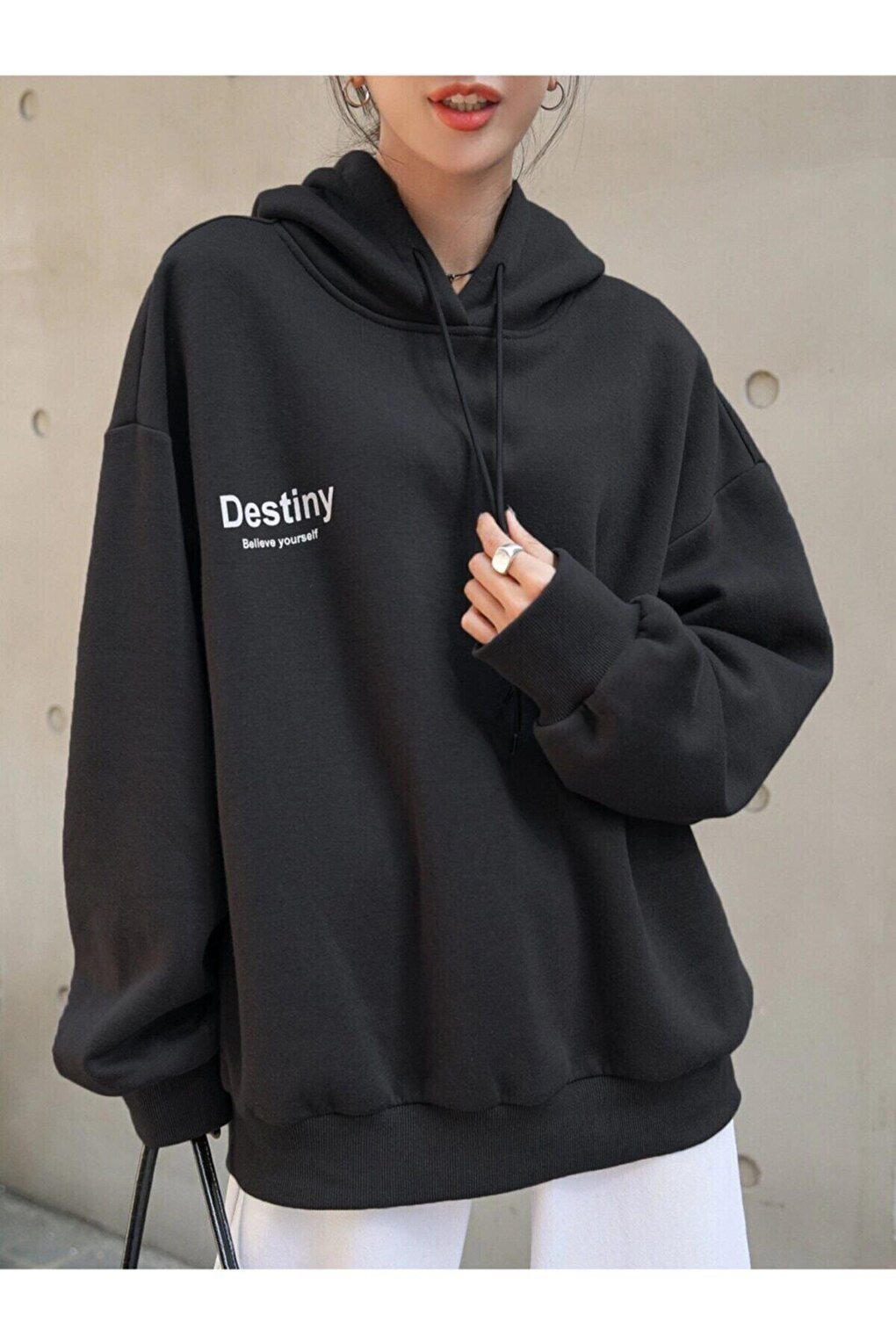 DESTINY DESIGN Printed Sweatshirt BLACK