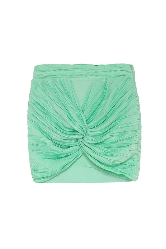 Knot Detailed Mini Skirt Mint