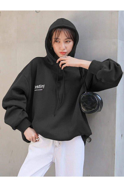 DESTINY DESIGN Printed Sweatshirt BLACK