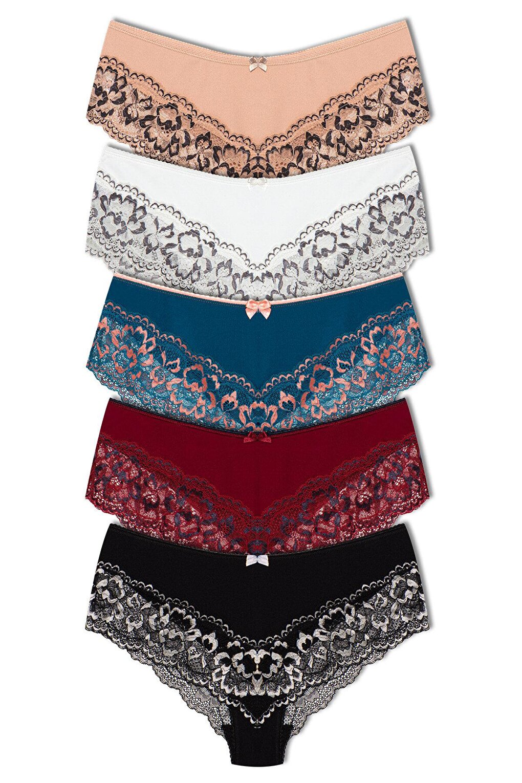 Double Color Lace Women's Panties 5-pack