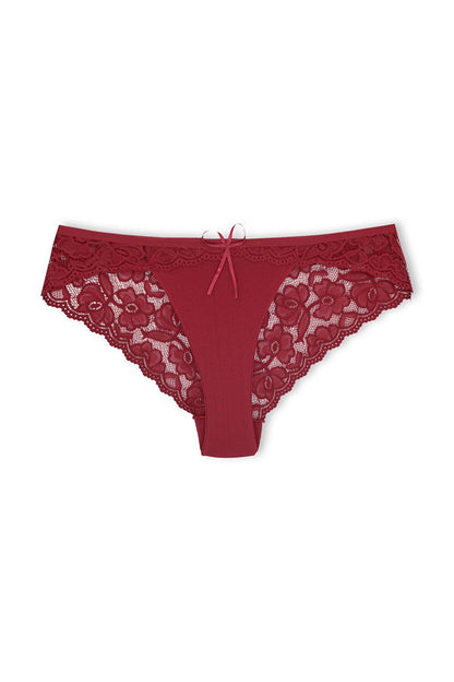 Lace Front Cotton Panties