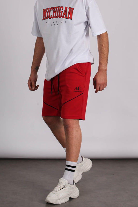 Red Men's Regular Fit Shorts 5401