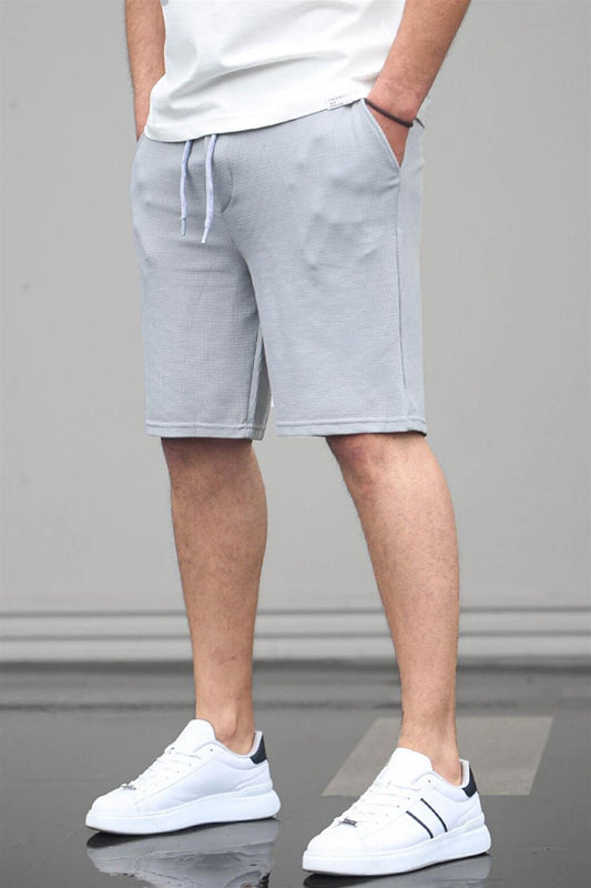 Dyed Gray Basic Men's Shorts 5438