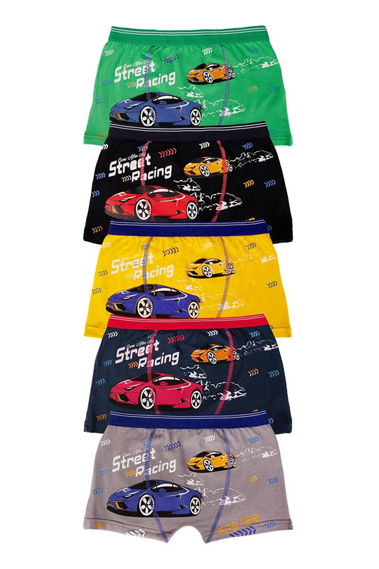 Boy's Cotton Lycra Boxer Pack of 5