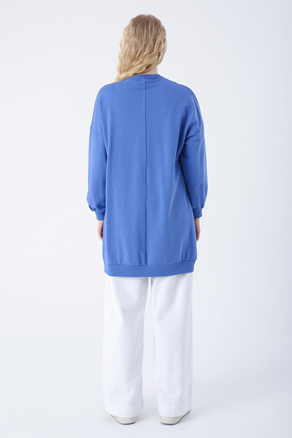 Parliament Cotton Sweat Tunic with Lace Detail on the Collar