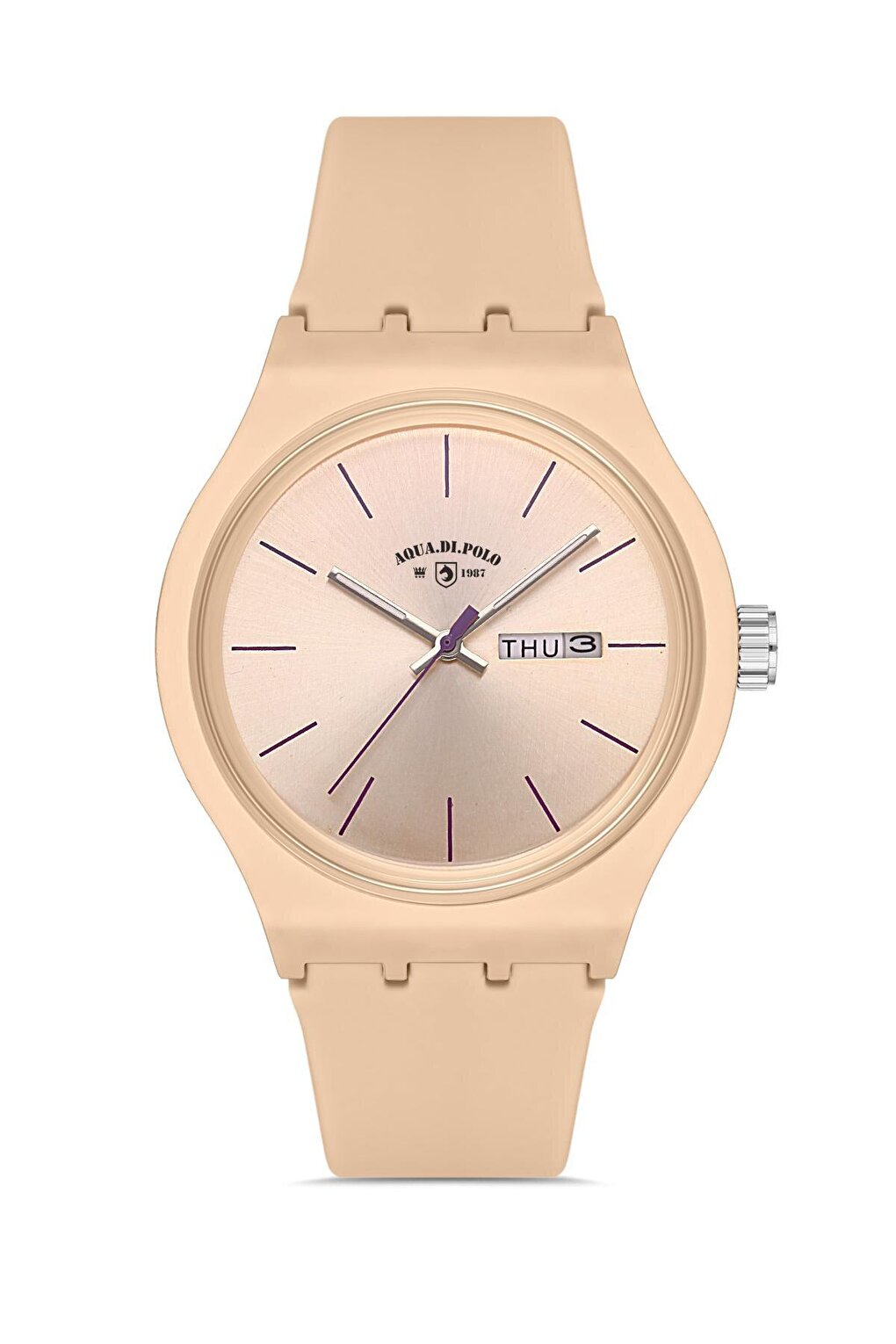 APWR031807 Beige Unisex Silicone Wristwatch