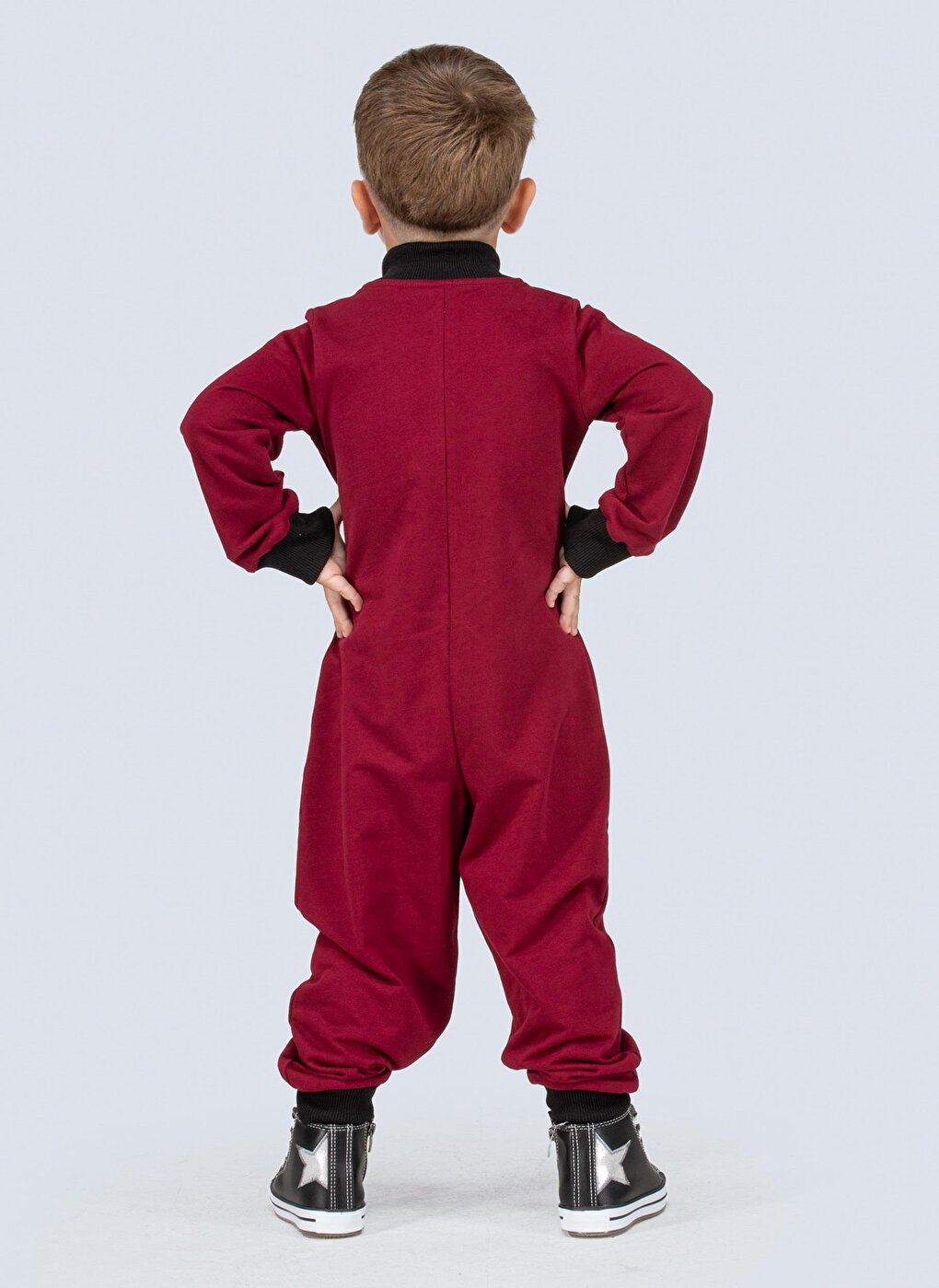 Claret Red Space Boy's Jumpsuit LP-22WIN-077