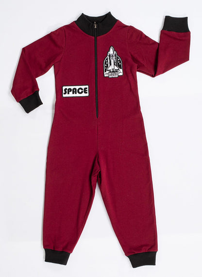 Claret Red Space Boy's Jumpsuit LP-22WIN-077