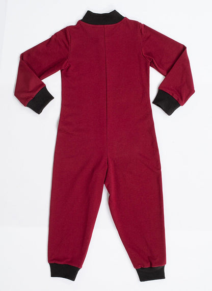 Claret Red Space Boy's Jumpsuit LP-22WIN-077