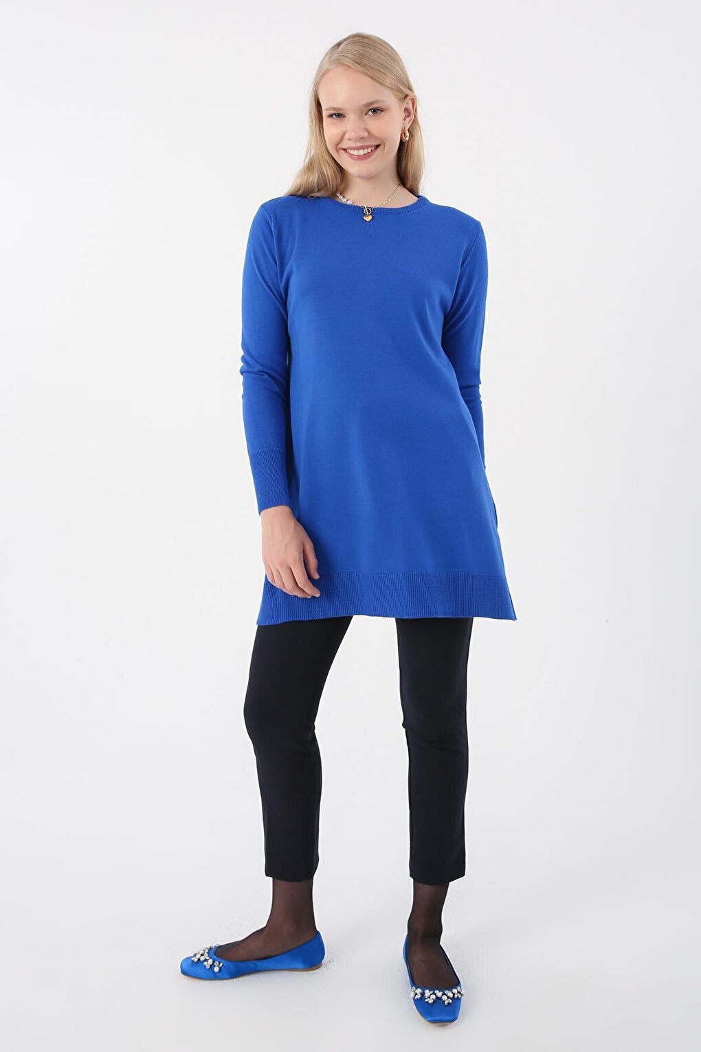 Saks Crew Neck Knitwear Tunic